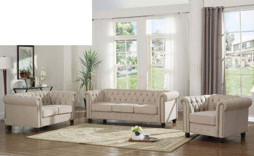 Mariano Furniture - YS001 Beige 2 Piece Sofa Set - BMYS001-SL