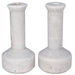 NOIR Furniture - Milos Decorative Candle Holder, Set of 2, White Marble - YT0717-14WH - GreatFurnitureDeal