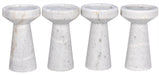 NOIR Furniture - Aleka Decorative Candle Holder, Set of 4, A, White Marble - YT0717-8AWH - GreatFurnitureDeal