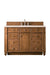 James Martin Furniture - Bristol 48" Single Vanity, Saddle Brown, w- 3 CM Eternal Marfil Quartz Top - 157-V48-SBR-3EMR - GreatFurnitureDeal