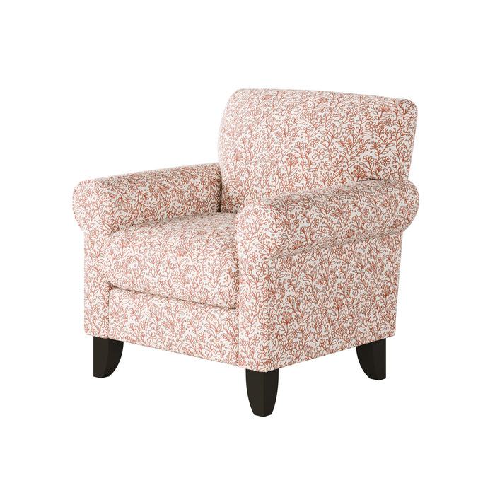 Southern Home Furnishings - Clover Coral Accent Chair - 512-C Clover Coral - GreatFurnitureDeal