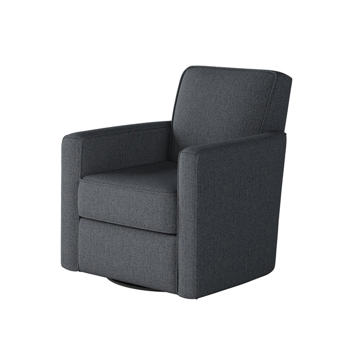 Southern Home Furnishings - Truth or Dare Navy Swivel Glider Chair in Blue - 402G-C Truth or Dare Navy