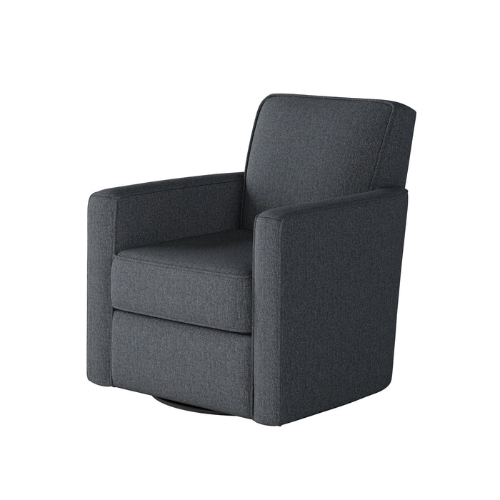 Southern Home Furnishings - Truth or Dare Navy Swivel Glider Chair in Blue - 402G-C Truth or Dare Navy - GreatFurnitureDeal