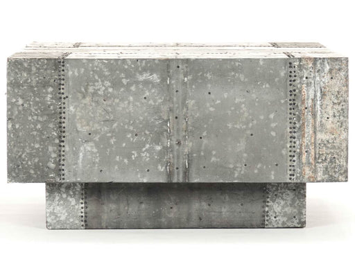 Zentique - Stanley Rustic Galvanized Tin 36'' Wide Square Coffee Table - 1027 - GreatFurnitureDeal