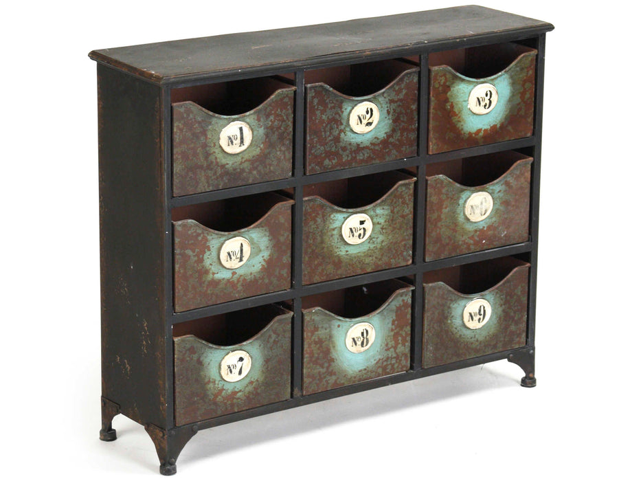 Zentique - Iron Antique Green / Rustic File Cabinet - PC042 - GreatFurnitureDeal