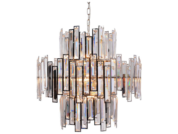 Zentique - Chrome Stainless Steel 14-light 27'' Wide Crystal