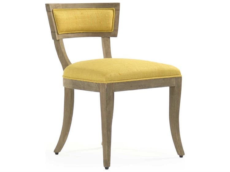 Zentique - Ayer Yellow Raw Silk Side Dining Chair - LI-SH14-22-91 Yellow - GreatFurnitureDeal