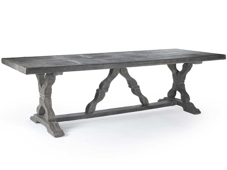 Zentique - Lucie Distressed Grey 102'' Wide Rectangular Dining Table - ZENLI-S10-25-58S-FG