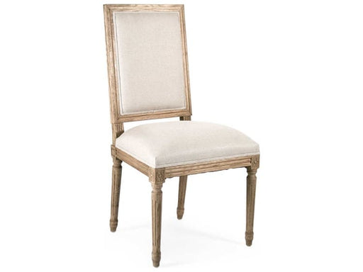 Zentique - Louis Natural Linen / Natural Oak Side Dining Chair - FC010-4 E255 A003 - GreatFurnitureDeal