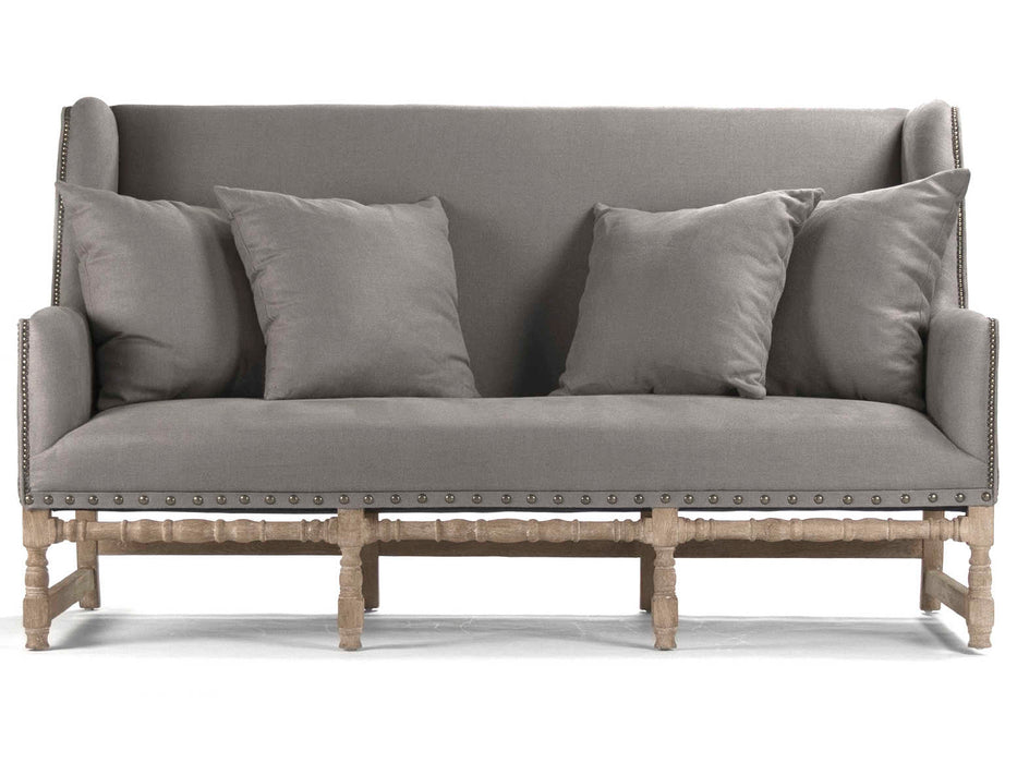 Zentique - Aubert Grey Linen Loveseat Sofa - CFH010-3 E272 A048 - GreatFurnitureDeal
