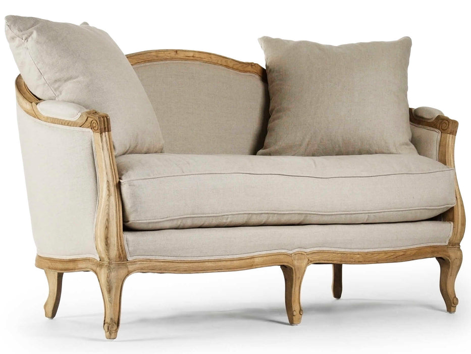 Zentique - Maison Natural Linen Loveseat Sofa - CFH007-2 E255 A003 - GreatFurnitureDeal