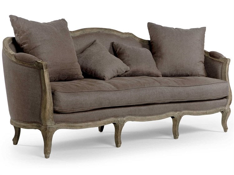 Zentique - Maison Aubergine Linen Sofa Couch - CFH007-3 E272 A008 - GreatFurnitureDeal