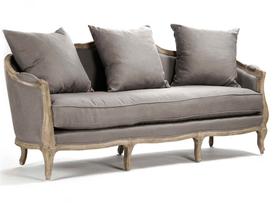 Zentique - Maison Grey Linen Sofa Couch - CFH007-3 E272 A048 - GreatFurnitureDeal