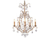 Zentique - Gold Leaf 5-light 23'' Wide Crystal Glass Mini Chandelier - ZD5058-5JG - GreatFurnitureDeal