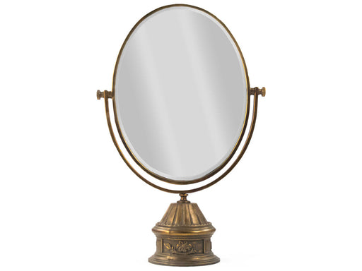 Zentique - Cerise Distressed Gold 20''W x 30''H Oval Mirror - EZT160437A - GreatFurnitureDeal