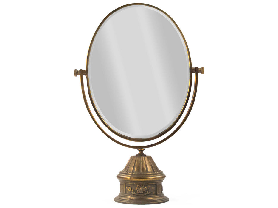 Zentique - Cerise Distressed Gold 20''W x 30''H Oval Mirror - EZT160437A