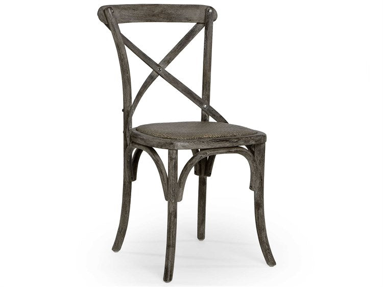 Zentique - Parisienne Limed Charcoal Oak Side Dining Chair - SET OF 2 - FC035 E271