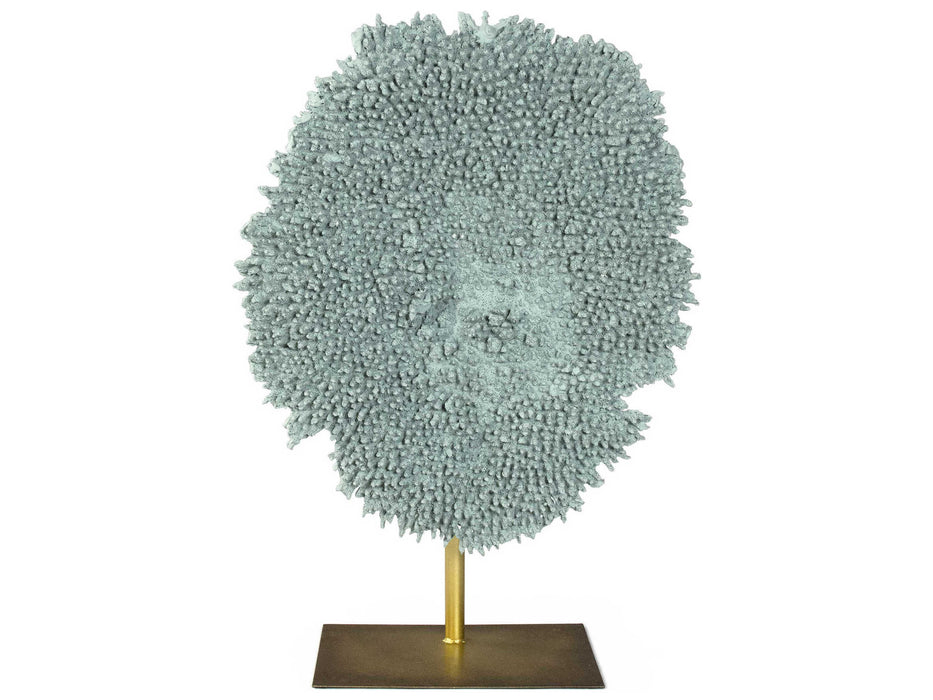 Zentique - Pale Blue / Distressed Gold Coral Sculpture - SHI054 - GreatFurnitureDeal