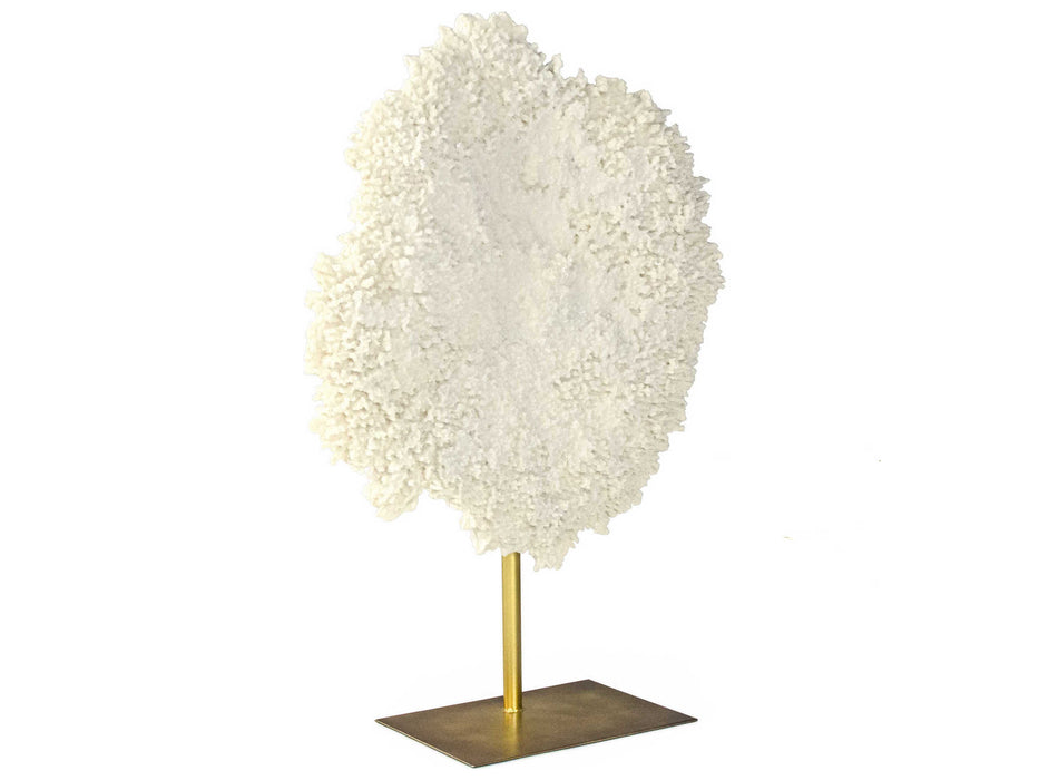 Zentique - Off-White / Distressed Gold Coral Sculpture - SHI055 - GreatFurnitureDeal