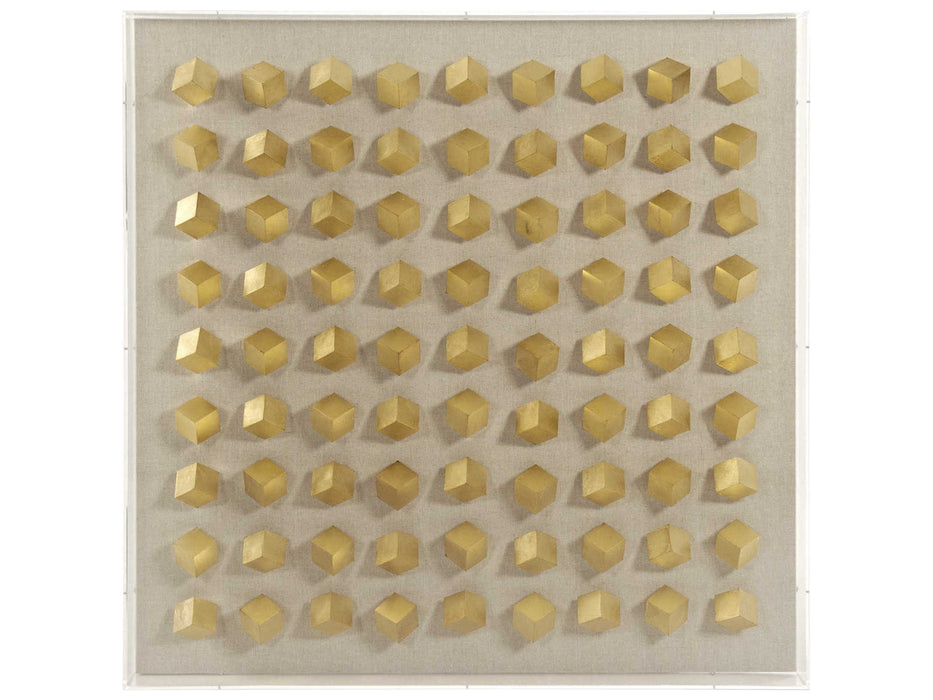 Zentique - Golden Cubes Shadow Box - ZEN30693A - GreatFurnitureDeal