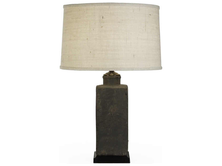 Zentique - Pottery Distressed Dark Grey 18'' High Table Lamp - L5297S - GreatFurnitureDeal