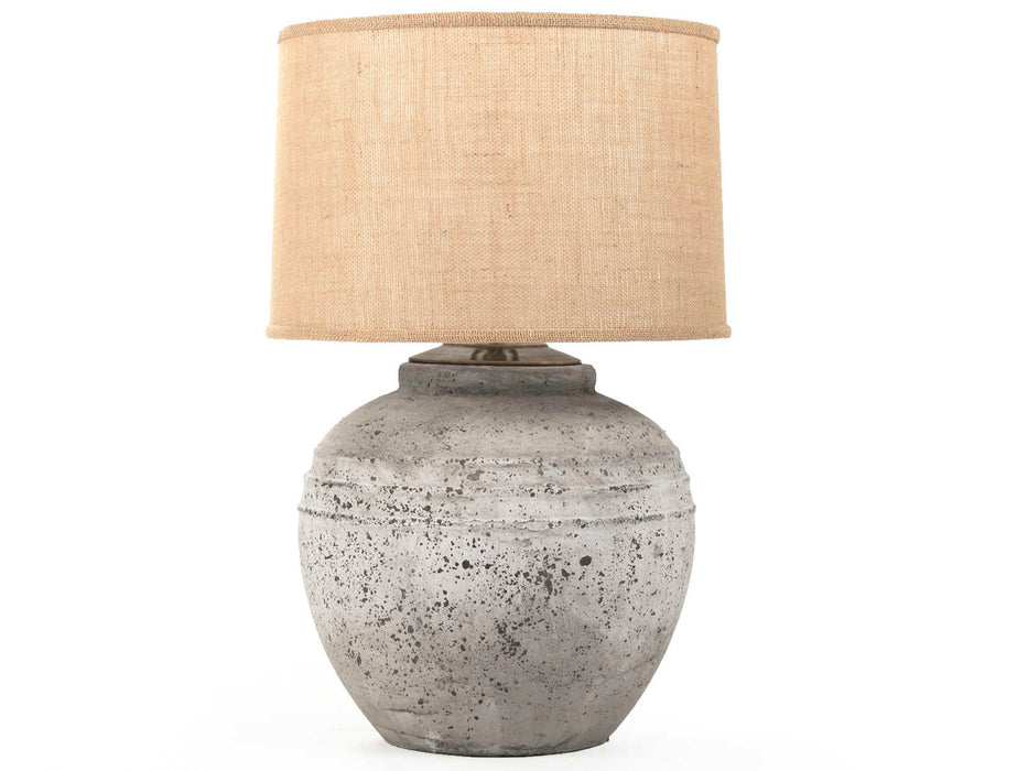 Zentique - Romello Distressed Taupe Table Lamp - L8489 XS - GreatFurnitureDeal