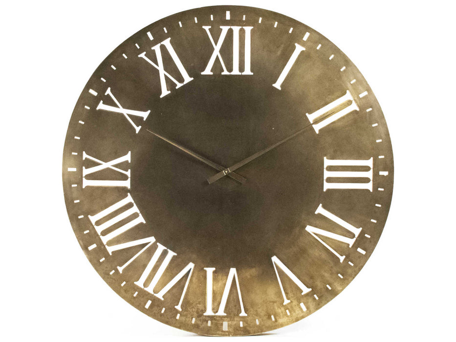 Zentique - Distressed Gold Laure Wall Clock - EZT160170 - GreatFurnitureDeal