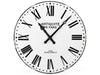 Zentique - Distressed White / Black Corvin Wall Clock - PC057 - GreatFurnitureDeal