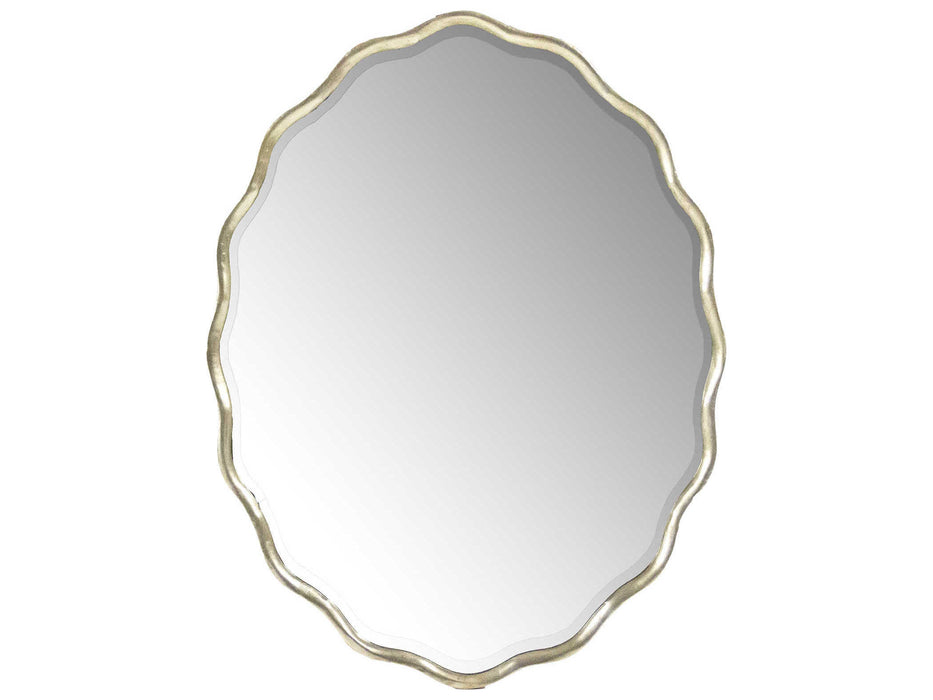 Zentique - Caressa Distressed Silver 39''W x 30''H Oval Wall Mirror - EZT142309 - GreatFurnitureDeal