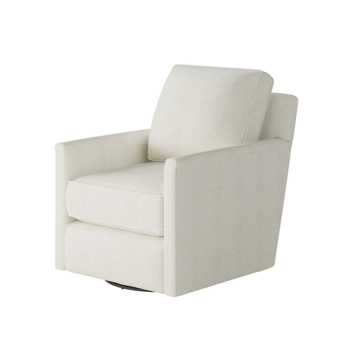 Southern Home Furnishings - Chanica Oyster Swivel Glider Chair in Ivory - 21-02G-C Chanica Oyster - GreatFurnitureDeal