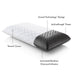 Malouf - Zoned Activedough™ Queen Pillow + Bamboo Charcoal - ZZQQMPADZB - GreatFurnitureDeal