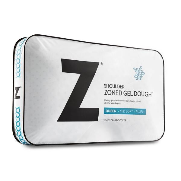 Malouf - Shoulder Zoned Gel Dough Queen Pillow - ZZQQSCMPZG - GreatFurnitureDeal